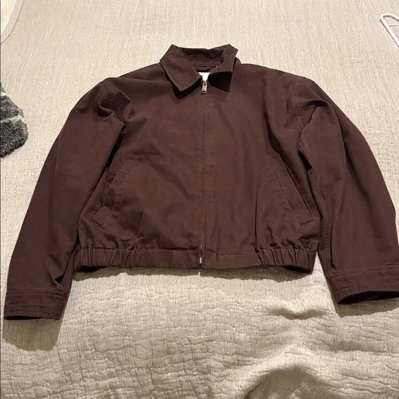 ARITZIA Tna Caddie Blouson Jacket in Rich Brown - Picture 7 of 10